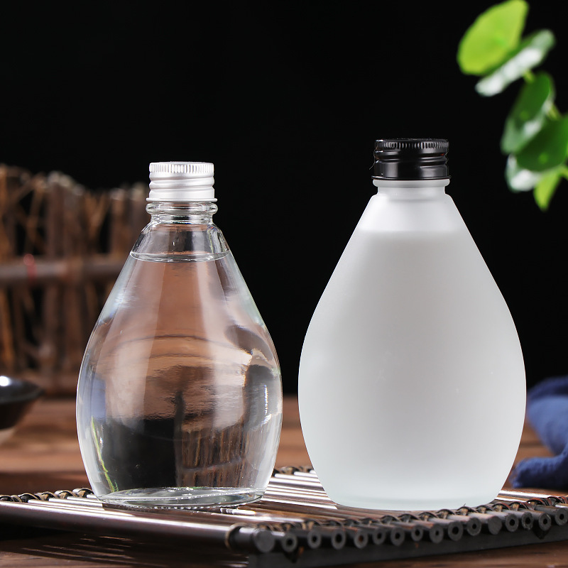 In-Stock 100-500ml 0.5kg Pack White Glass Wine Bottles High-Value Transparent Frosted Sealed Small Dropper Bottles