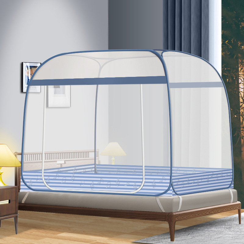 Picture of Mosquito net installation-free Mongolian mosquito net 1 meter 5 bed 1 meter 8 bed foldable removable and washable dust-proof top mesh yarn bottom