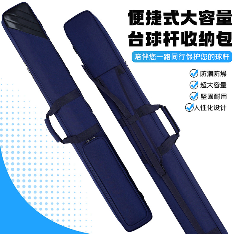 Picture of Foreign Trade Billiard Cue Bag Barrel 6-Hole 8-Hole Satchel 1/2 Billiard Cue Shoulder Handbag 3/4 Storage Cue Bag