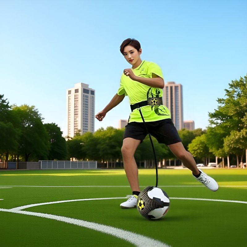 Ball juggling strap, soccer training aid, children's training swing ball juggler, rebound ball juggling bag training belt