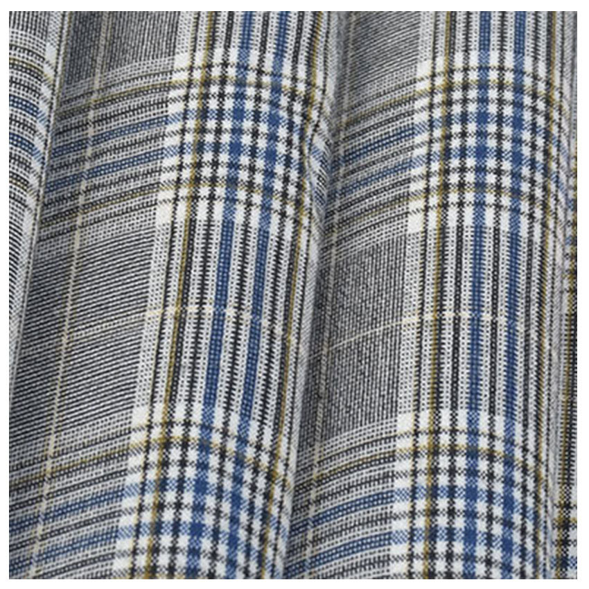 Yarn-dyed polyester viscose Plaid elastic fabric tr yarn-dyed four-sided elastic women's plaid pants skirt suit fabric