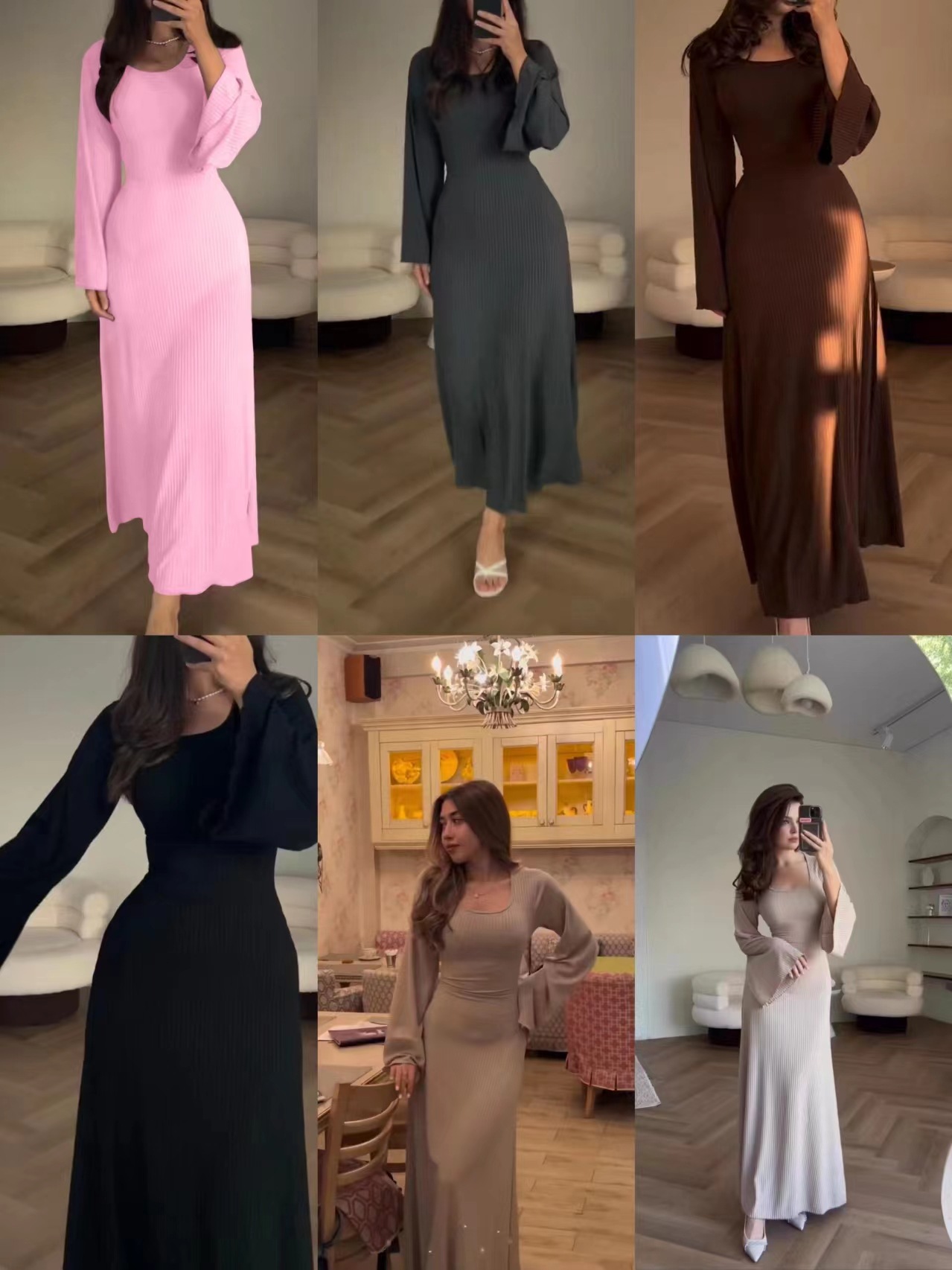 Cross-Border Women's Clothing New Style 2024 Spring and Autumn Amazon Foreign Trade Long-Sleeved Loose Casual Professional Dress Ready for Sale