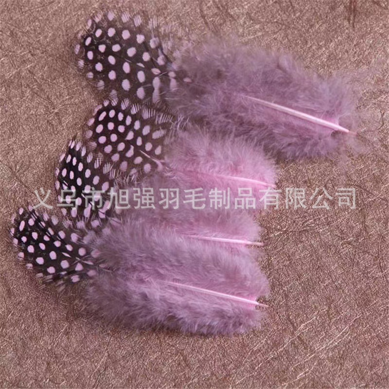 Picture of Factory Wholesale Pearl Chicken Feather Color Pearl Feather Spot Headwear Accessories Bohemian Bobo Ball Filler