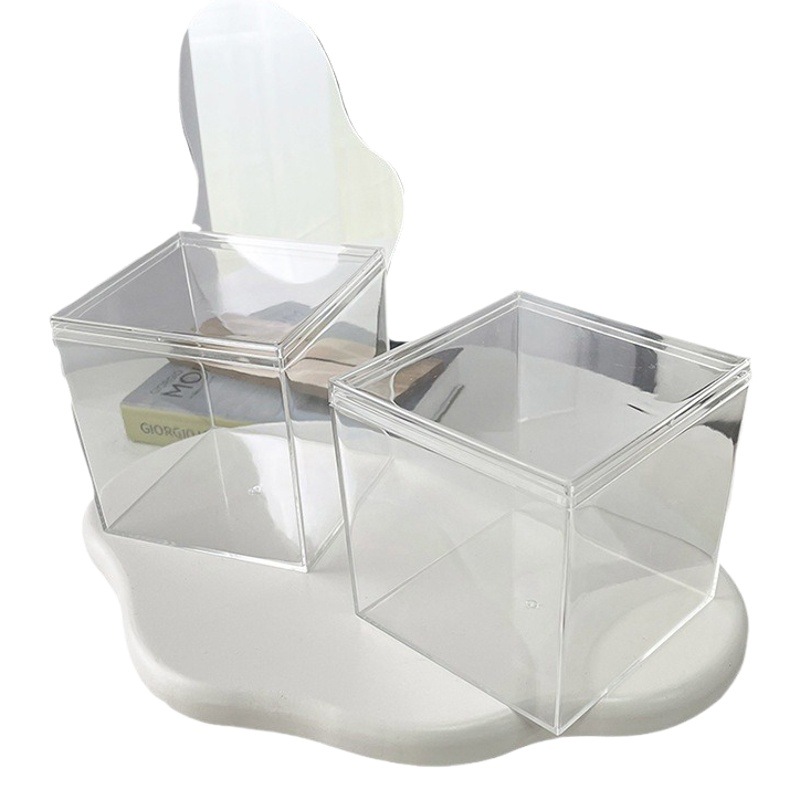 Flower Acrylic Apple Flower Box Transparent Thickened Square Hand Gift Box Floriculture DIY Material