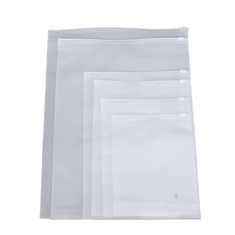 Picture of Factory wholesale thick transparent frosted pe zipper bag clothing underwear socks storage zipper bag packaging bag custom