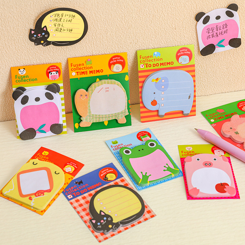 Picture of Korean Creative Stationery Cute Cartoon Zoo Animal Paradise Tearable Note Pad Student Sticky Note N Times
