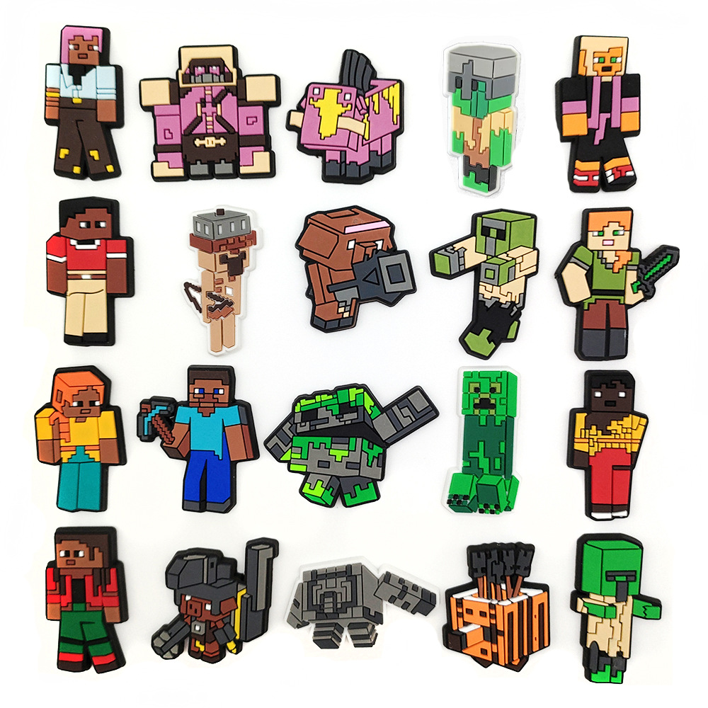 New My World minecraft Cartoon Hole Shoes Shoes Flower Game Shoes Decorative Buckle Shoe Accessories Amazon