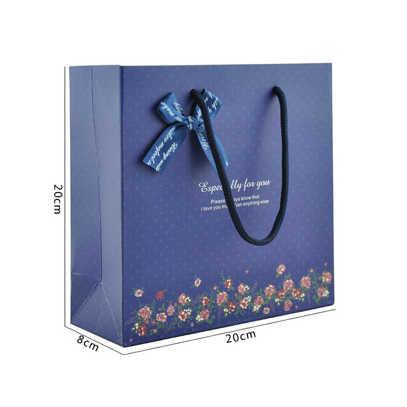 Picture of Blue Bow Gift Bag Father's Day Tote Bag Gift Bag Paper Bag Back Gift Bag Tote Bag Wholesale