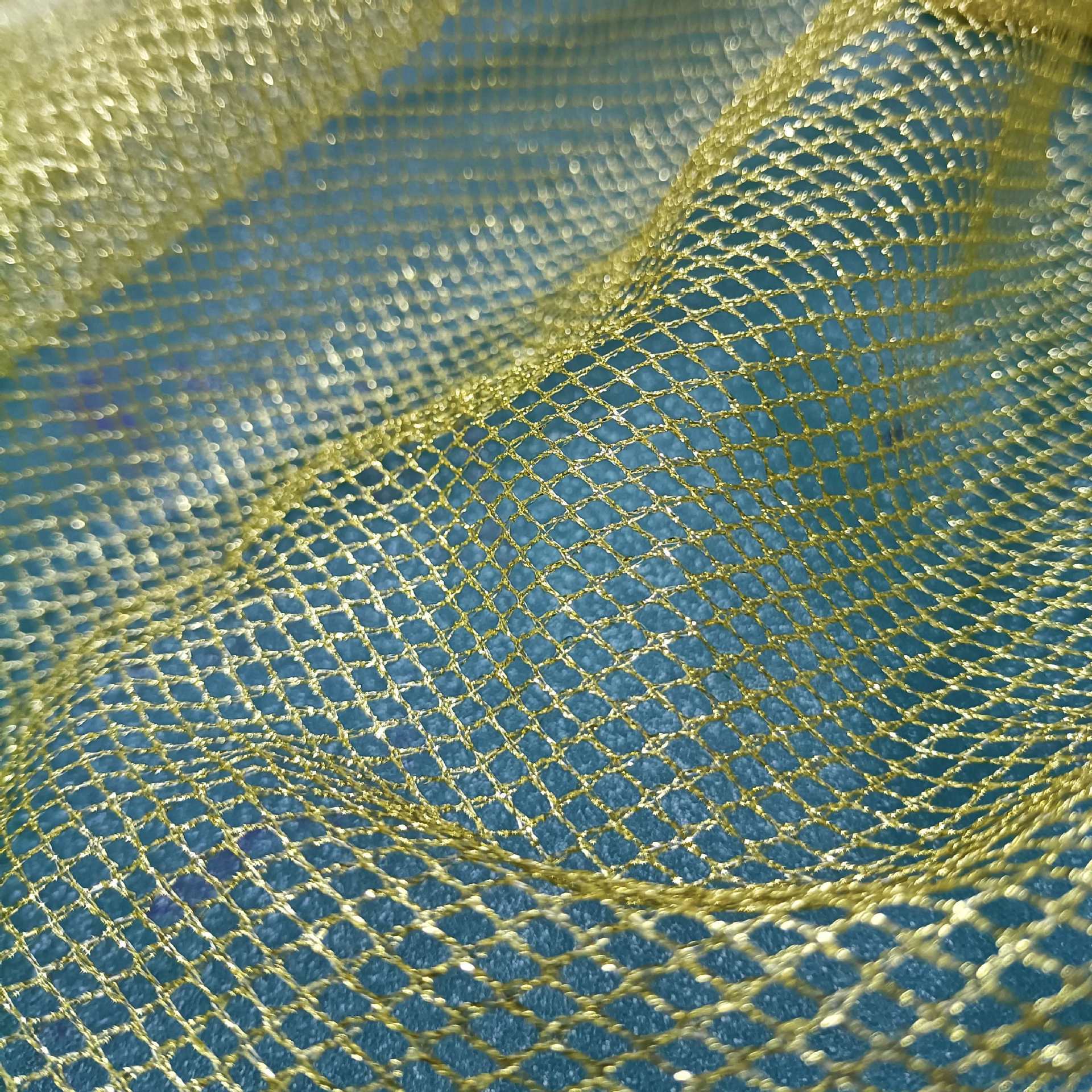 Prismatic Bright Silk Mesh Non-elastic Good Quality Dense Metal Wire Bright Flash Mesh Skirt Decorative Head Yarn Fabric Mesh Two-color in stock