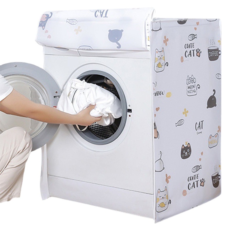 Washing Machine Dust Cover Flip Cover Drum Waterproof Sunscreen Thickened Full Cover Cloth Cover Haier Little Swan Universal Cover