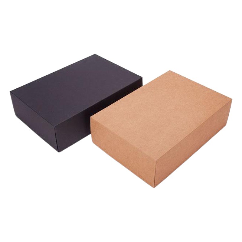 In stock sky cover style packaging carton folding large white card color printing box Kraft paper drawer box wholesale