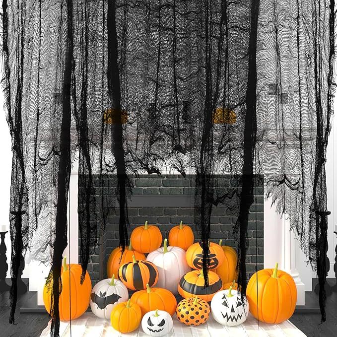 Member Amazon Best Selling Multi-Color Roving Large Mesh Halloween Gauze Halloween Gauze Halloween Woven Decorative Gauze