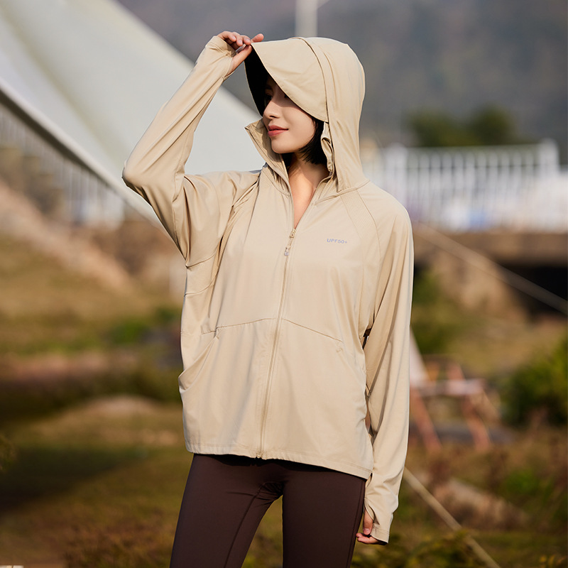 Original Yarn Upf50+ Summer Sun Protection Clothing for Women, Anti-Uv, Ice-Feel, Breathable, Removable Brim, Fishing Sun Protection Clothing