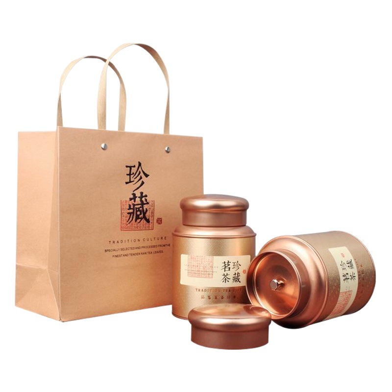 Tinplate box tea jar iron box metal one Jin small green orange packaging jar large iron jar household jar