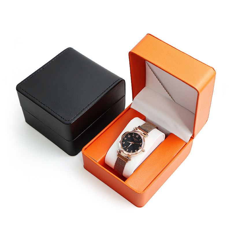 Picture of Pu Leather Frosted Rounded Corner Watch Box Display Square Box High-End Watch Packaging Box Gift Storage Box in Stock