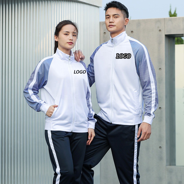 Autumn and winter new warm long sleeve couple fashion sports leisure zipper coat football training sportswear suit