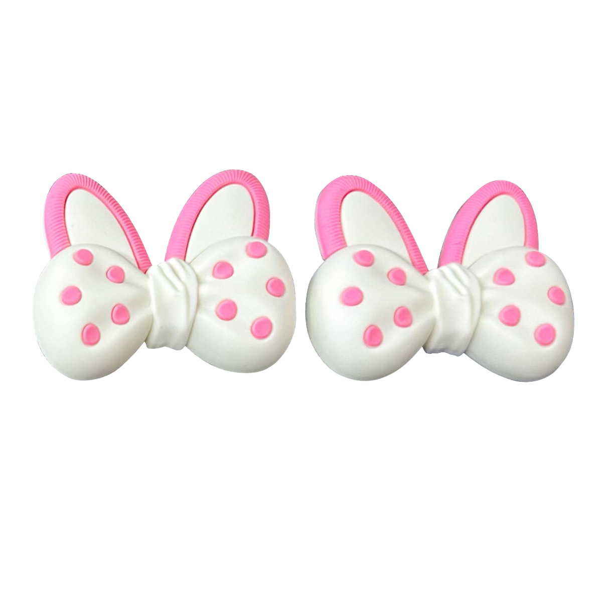 Three-Dimensional Polka Dot Bow Series Clogs Accessories Shoe Flower Shoe Buckle Clogs DIY Accessories Removable Cross-Border