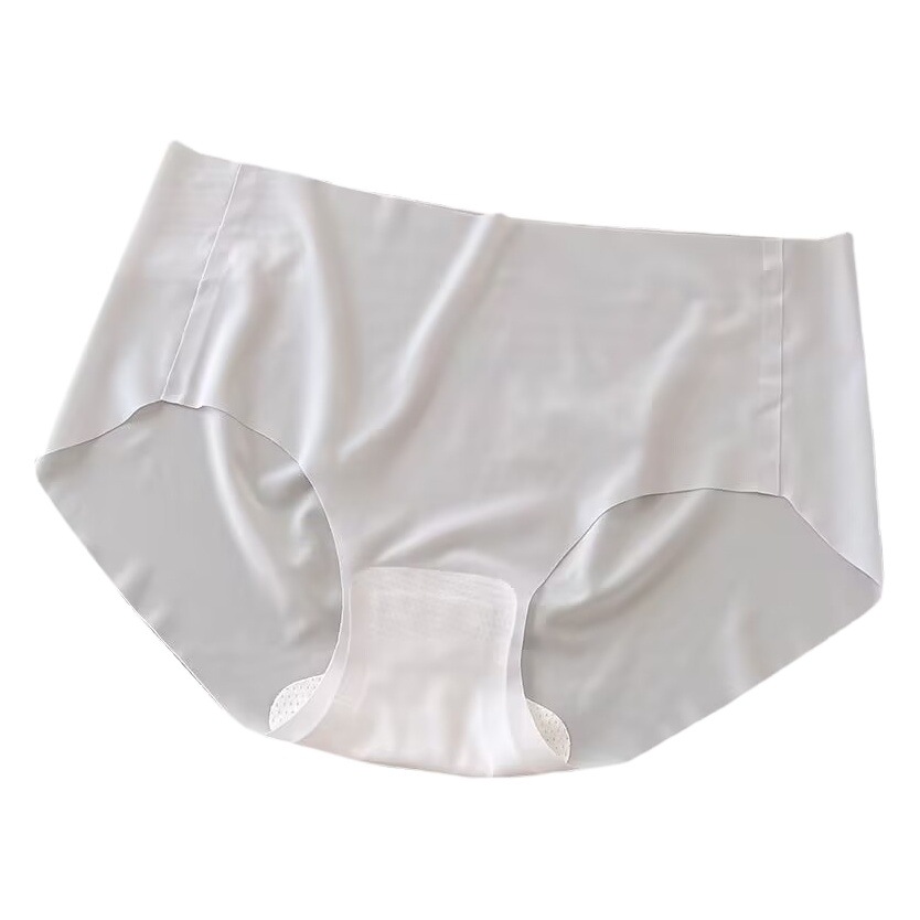 Picture of Nude Ultra-Thin Breathable Ice Silk Seamless Underwear for Women Invisible Mid-Waist Butt Lift Quick-Drying One-Piece Facial Mask Briefs