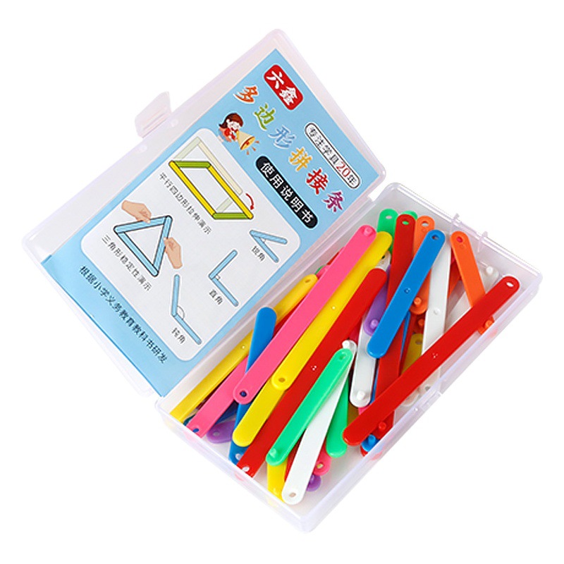 Magnetic Polygon Splicing Strip for Second and Fourth Grade Parallelogram and Triangle Teaching Aids Magnetic Geometry Demonstrator
