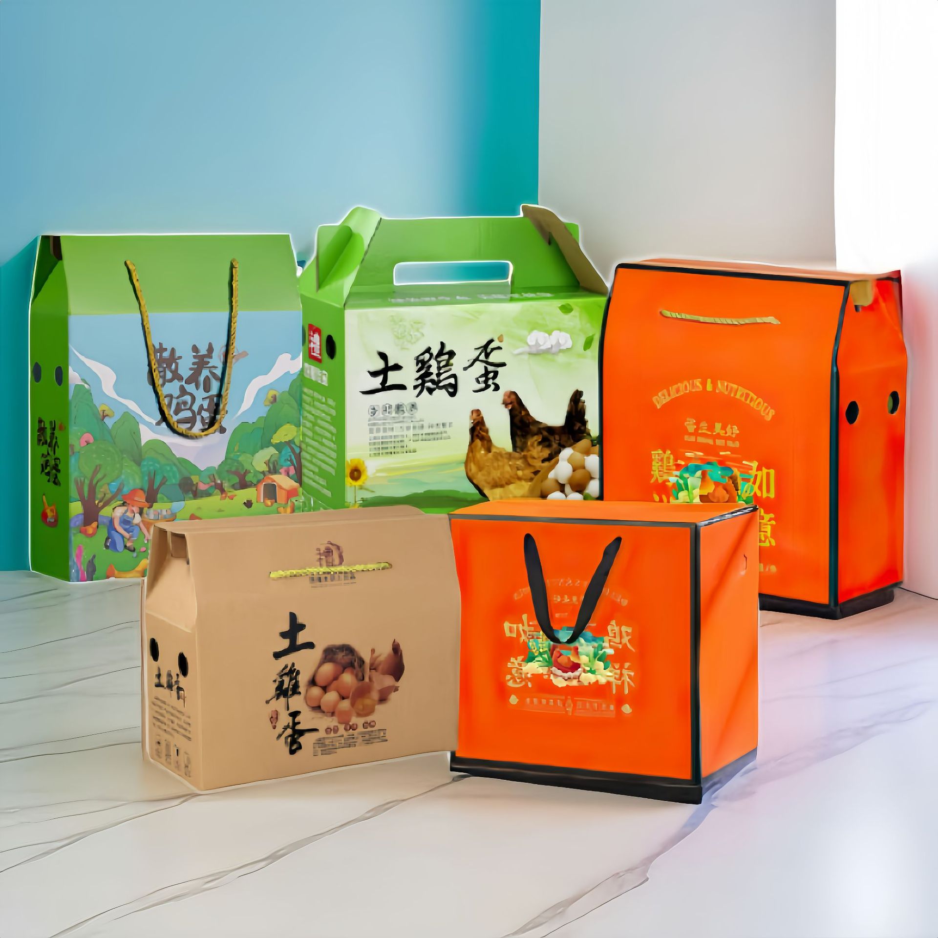 Picture of Customized Egg Packaging Box, Portable Egg Carton for 30 or 60 Free-Range Eggs, Custom Gift Box for New Year