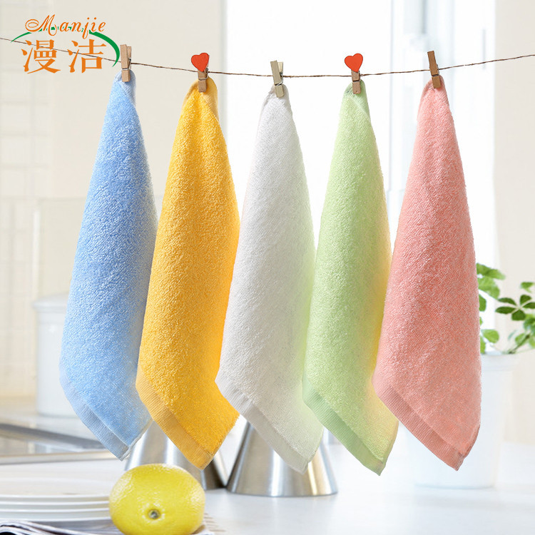 Picture of Bamboo fiber white square towel kindergarten small square towel wash children's handkerchief small handkerchief handkerchief absorbent small towel wholesale