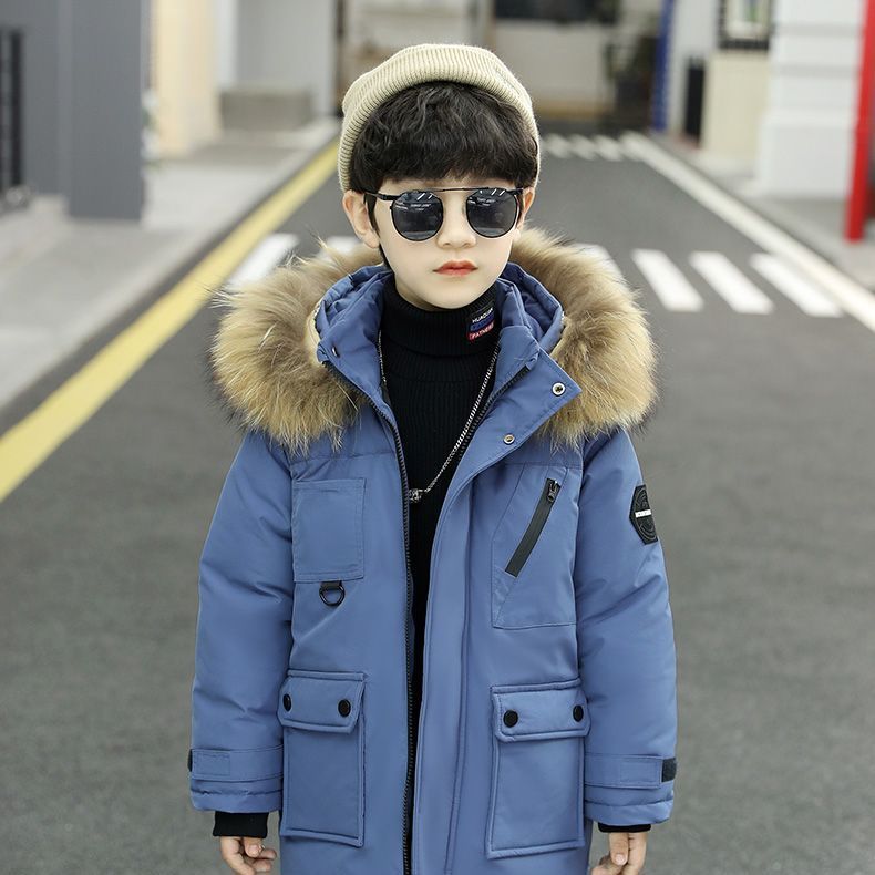 Picture of Children's winter jacket thickened cotton-padded coat 2023 new boys' Western style mid-length cold-proof warm cotton-padded coat handsome