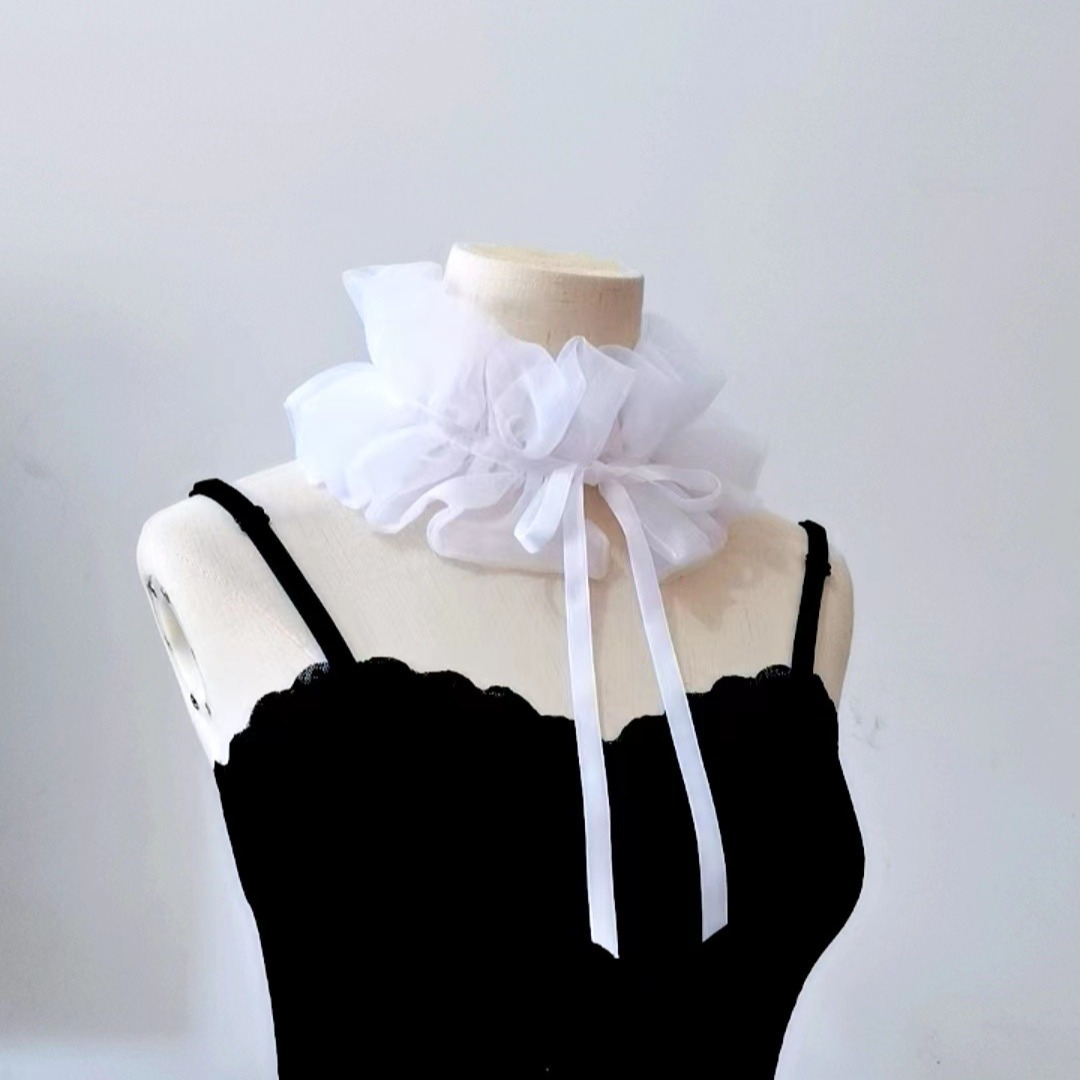 Photography Stage Photo Shoot Vintage Faux Collar Decorative Props Organza Mesh Women's Ruff Collar Stage Shooting