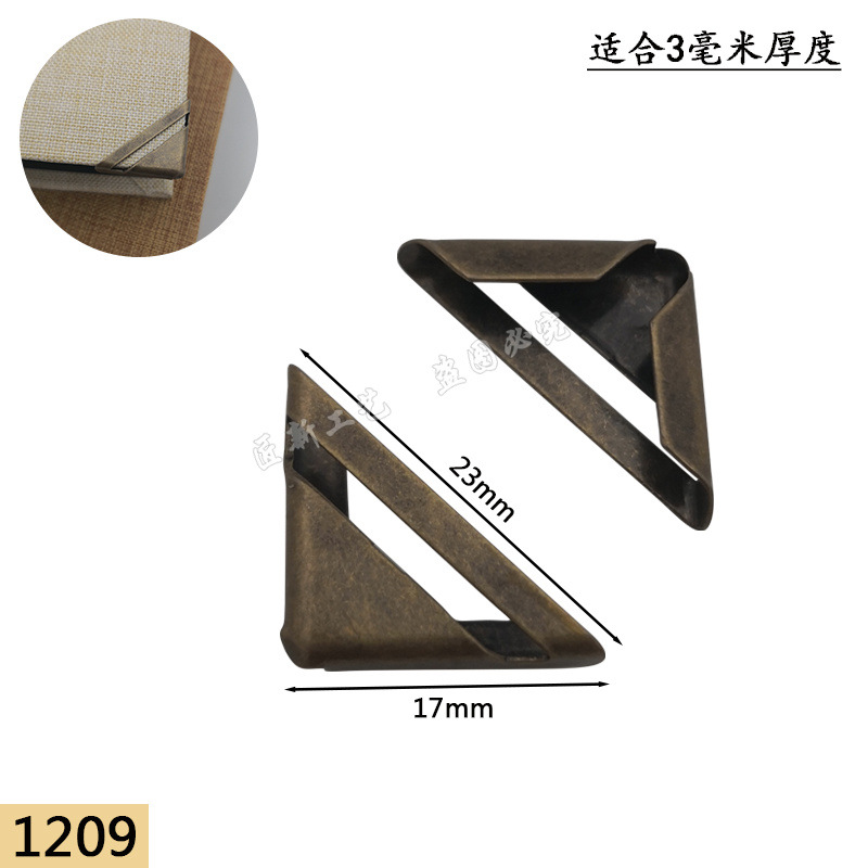 Picture of Notebook Wrap Corner Creative Book Corner Protection Cover Hand Account Book Corner Protection Metal Album Accessories Cowhide Anti-collision Corner Iron