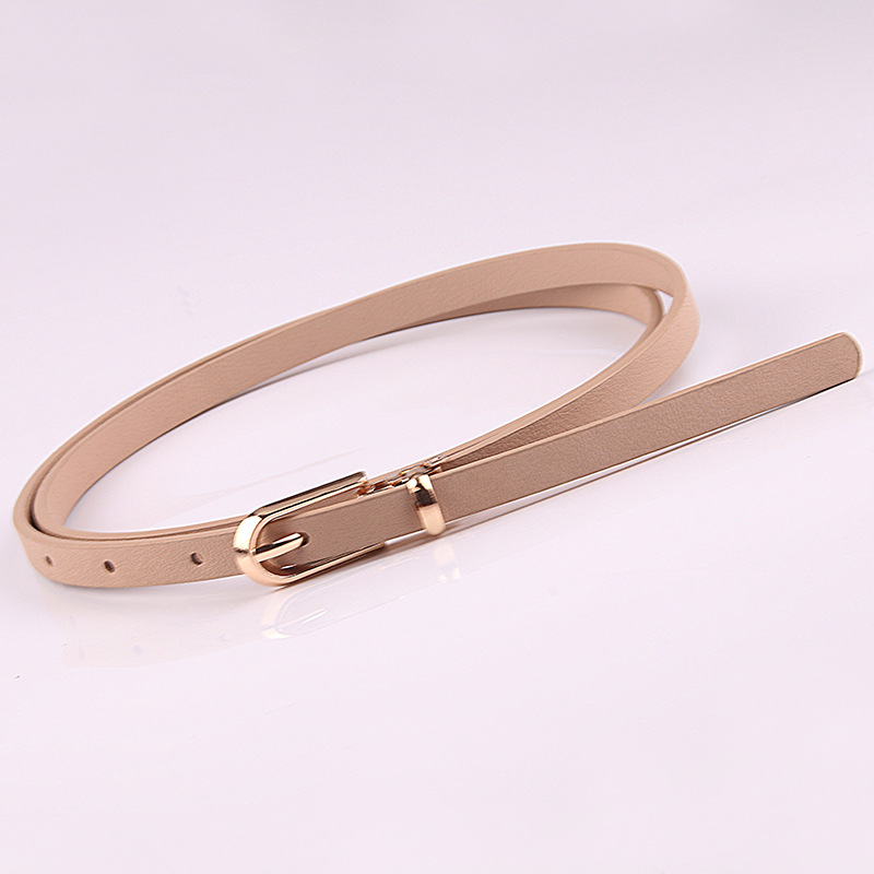Picture of New Multicolor Decorative dress with Sweater Thin Belt Women's All-match Pin Buckle PU Small Belt Korean Style Trouser Belt