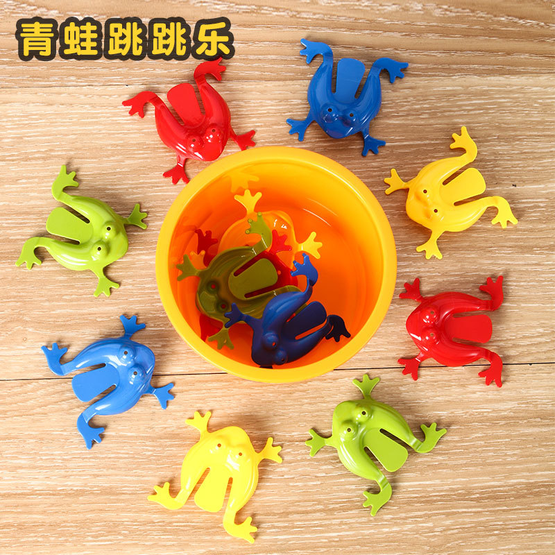 Picture of Jumping Little Frog Mini Jumping Frog Press Bouncing Toad Kidsren's Post-8090 Nostalgic Family Interactive Toy