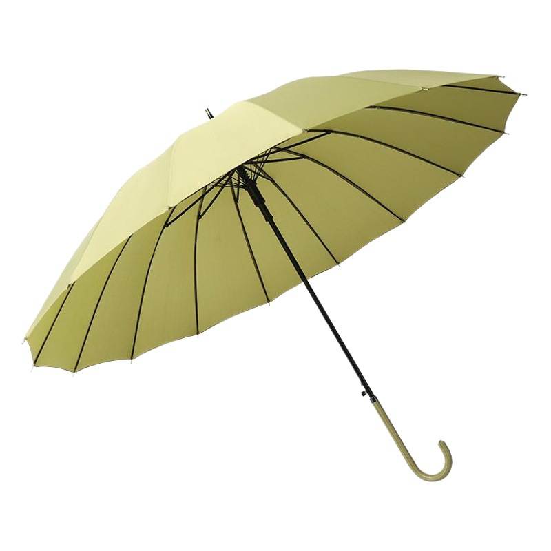 16 Bone Automatic Long Handle Umbrella Sunscreen Sunshade Umbrella Curved Handle Straight Rod Sunny Umbrella Windproof Custom Wholesale Advertising Waterproof Cover