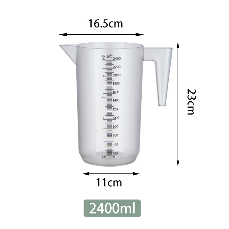 Picture of Transparent Acrylic PC Measuring Cup Plastic Scale Measuring Kettle Thickened High Temperature Milk Tea Shop Supplies Black Scale Measuring Cup