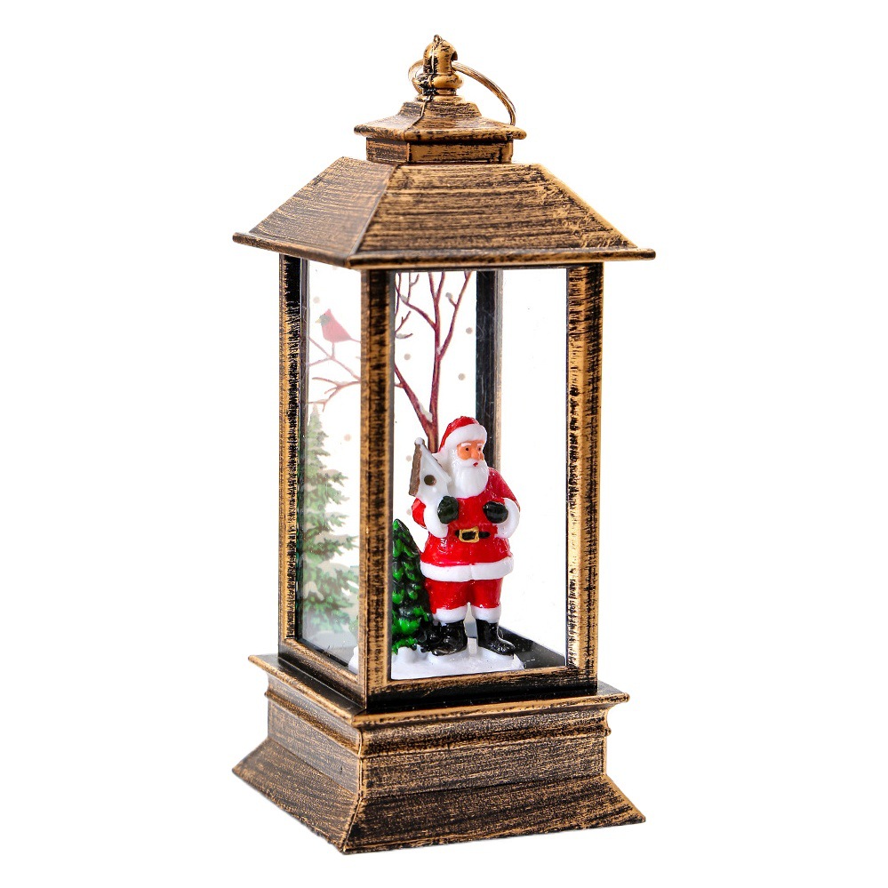Amazon new Christmas decorations small wind lights Santa Claus interior portable wind lights LED electronic square lights