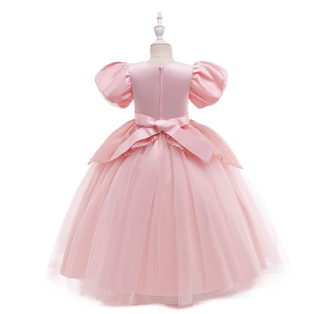 New Amazon Cinderella puff sleeve girl princess dress flower girl wedding dress girl dress dress