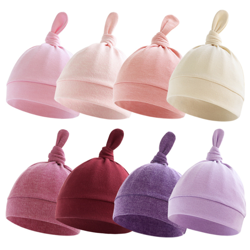 Picture of 2023 foreign trade baby pacifier hat single layer baby chirp hat baby tail hat children pullover hat