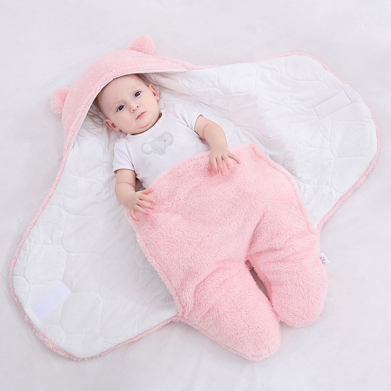 Picture of Coated Baby Newborn Baby Sleeping Bag Anti-Scare Swaddling Baby Supplies for Newborn Baby in Autumn and Winter