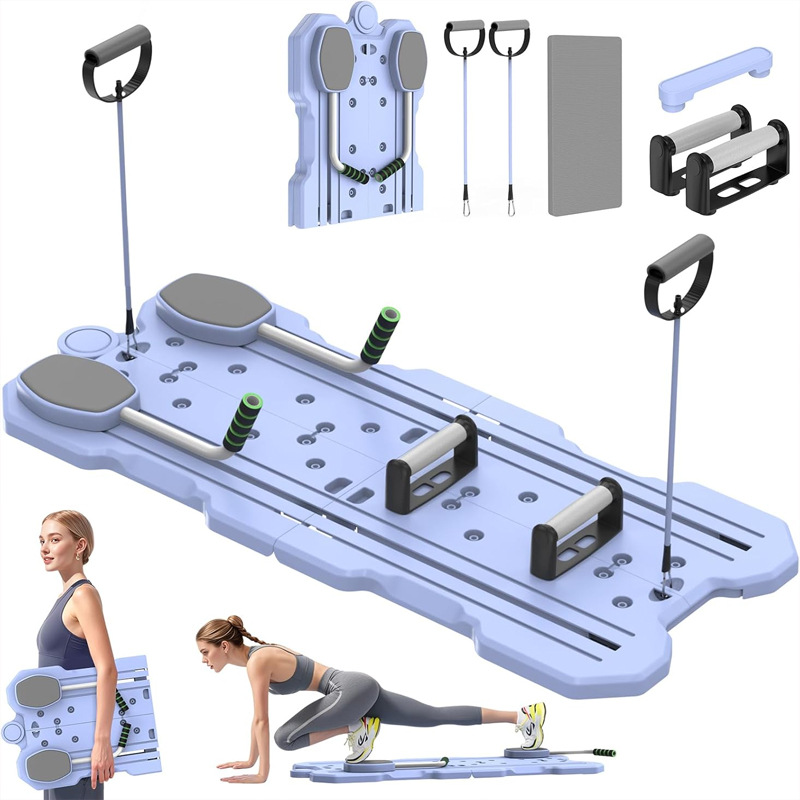 Cross-Border 6-in-1 Pilates Fitness Board, Multi-Functional Ski Machine, Home Exercise Automatic Rebound Exercise Abdominal Fitness Tool