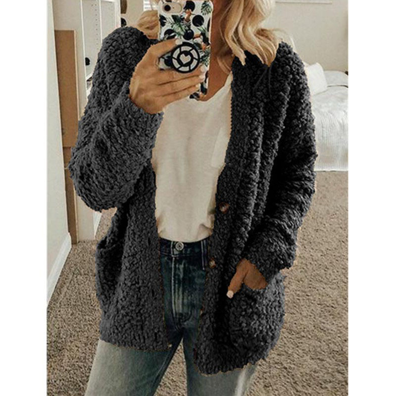 Picture of EBAY Amazon wish2024 autumn and winter explosions European and American women's fashion casual lamb coat plus size