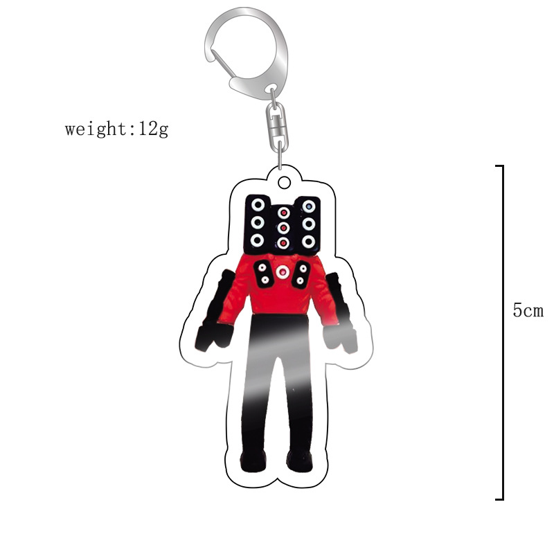 Picture of Cross-border new toilet man keychain skibidi toilet monitor Man TV man creative killer pendant batch