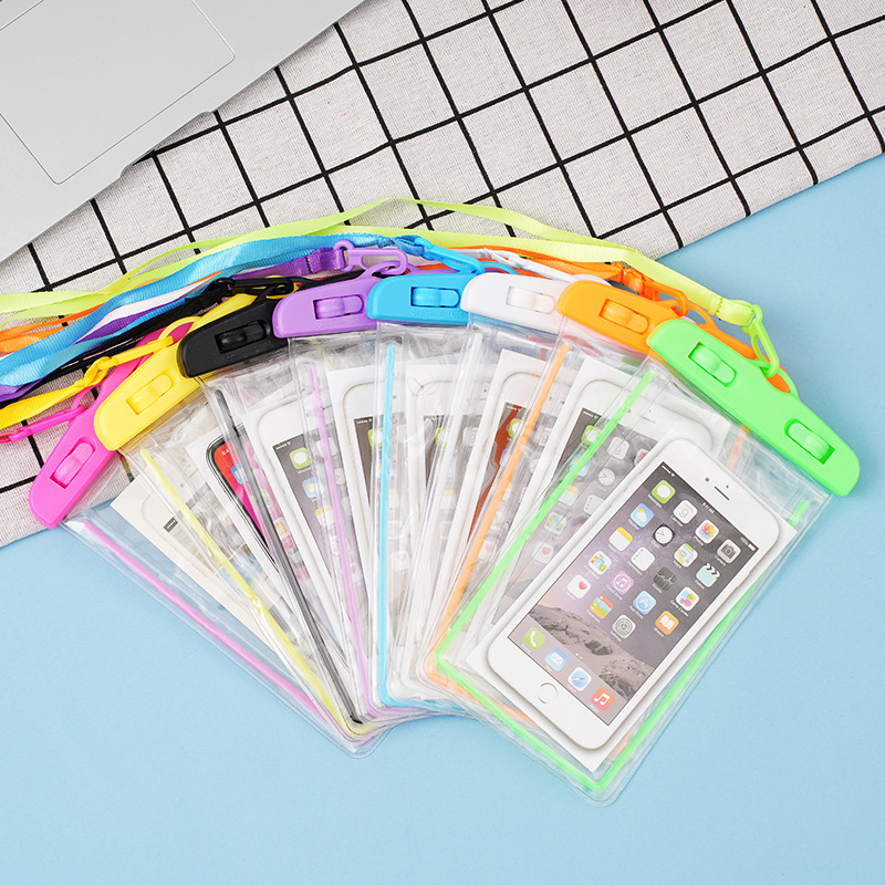 Floating Touchscreen Swimming Equipment Mobile Phone Case Outdoor Mobile Phone Waterproof Bag Luminous PVC Transparent Sealed Diving Case