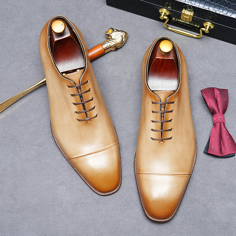 Picture of [Big Promotion] Three-Joint Leather Shoes for Men, Business Formal Wear, British Trendyy Men's Shoes, Genuine Leather Oxford Light Leather Shoes
