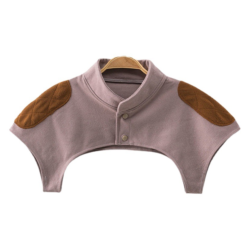 Autumn and winter De velvet shoulder fasteners with warm shoulder in summer thin female shoulder cervical cotton vest