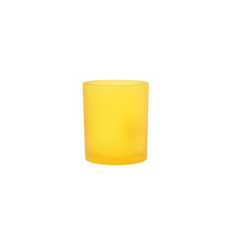 Picture of Color Frosted Candle Holder Glass Aromatherapy Candle Cup Creative Fashion Candle Jar DIY Aromatherapy Candle Holder with Lid for Home