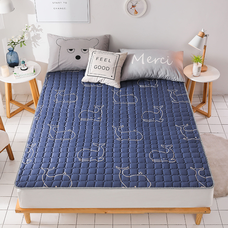 Picture of Four Seasons Mattress Cushion Household Protective Pad Thin Student Dormitory Single Bed Mattress Cushion Folding Bedroom Double