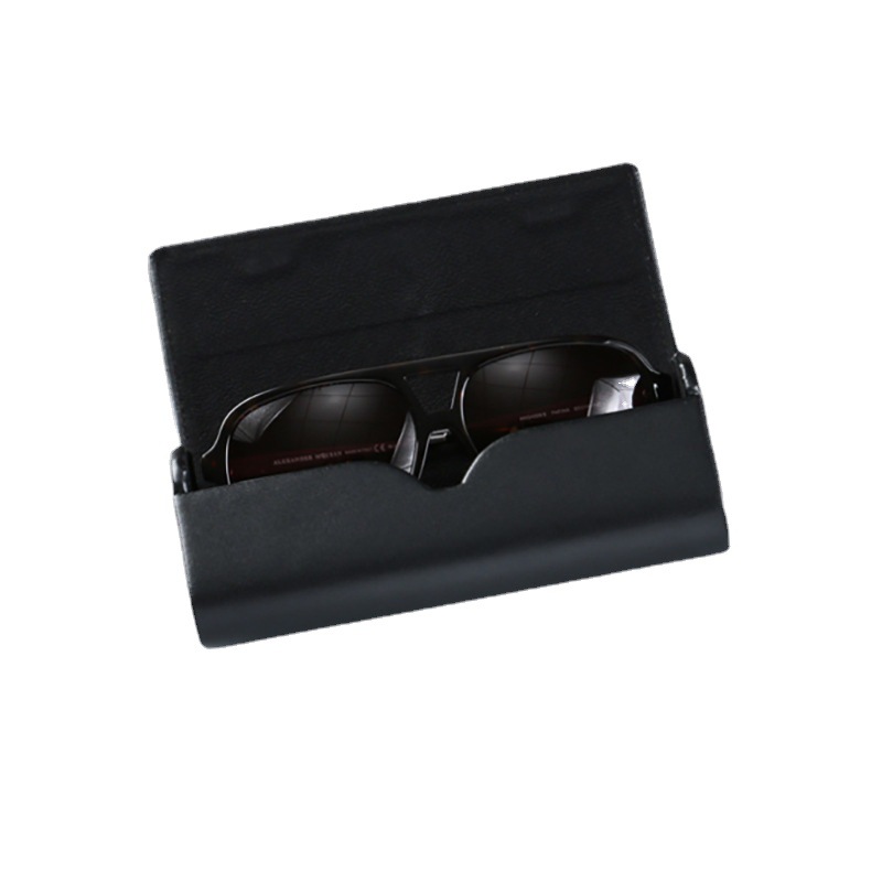 Picture of Girls' Glasses Case Portable Simple Leather Anti-pressure Retro Myopic Eyes Box Sunglasses Box Male LOGO Printing