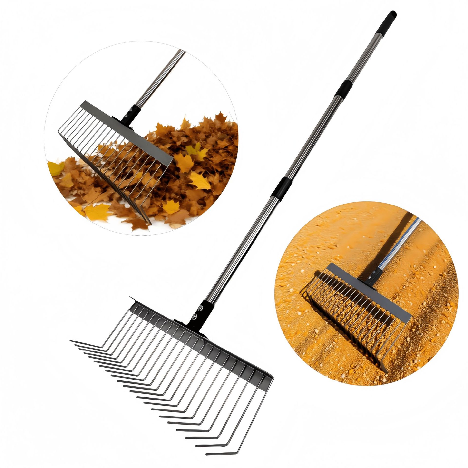 21-tooth tower grass rake, agricultural garden rake, detachable butt pipe, 21-tooth garden rake, garden rake, garden rake, grass rake
