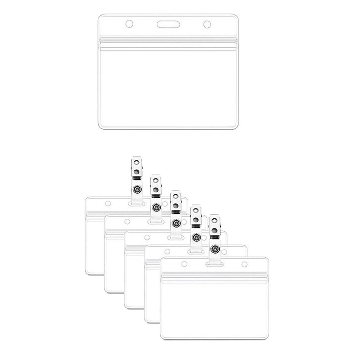 Student neck PVC soft badge cover waterproof card nucleic acid detection card cover transparent exhibition card work card brand