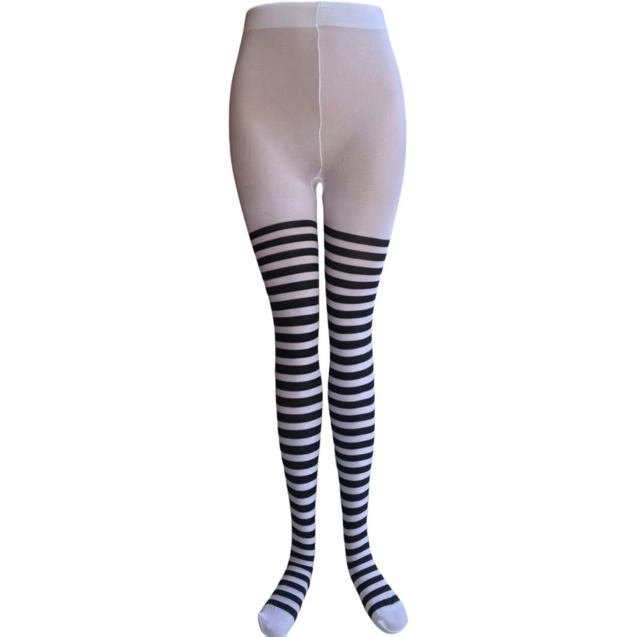 Picture of Halloween Christmas Striped Stockings Party Costume Accessories Over-the-Knee Stockings Striped Pantyhose
