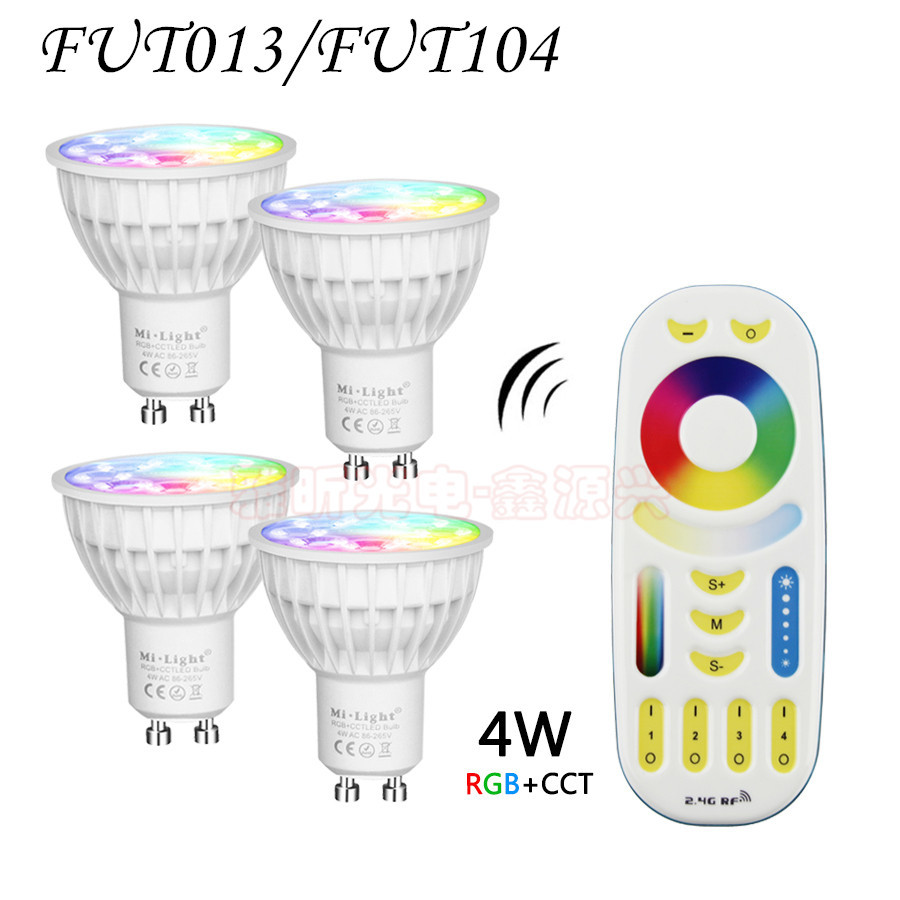 Neon LED bulb 4W MR16 GU10 RGB CCT remote control LED light interior decoration 2.4G RF