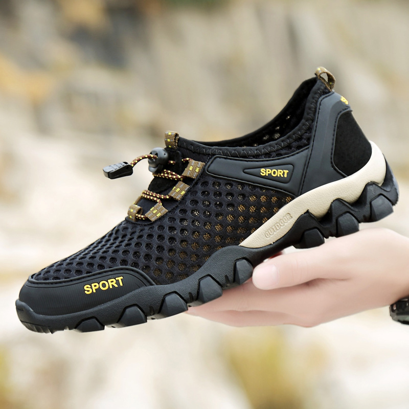 Picture of Summer Mesh Breathable Men's Shoes Mesh Mountaineering Shoes Outdoor Hiking Shoes Lightweight Travel Shoes Comfortable All-match Sneakers